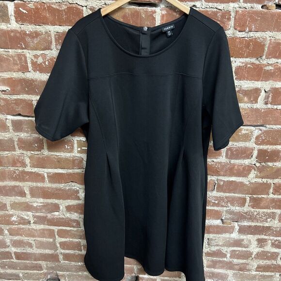 Torrid Black Scuba A-Line Midi Dress 26 Plus Size - Picture 1 of 3